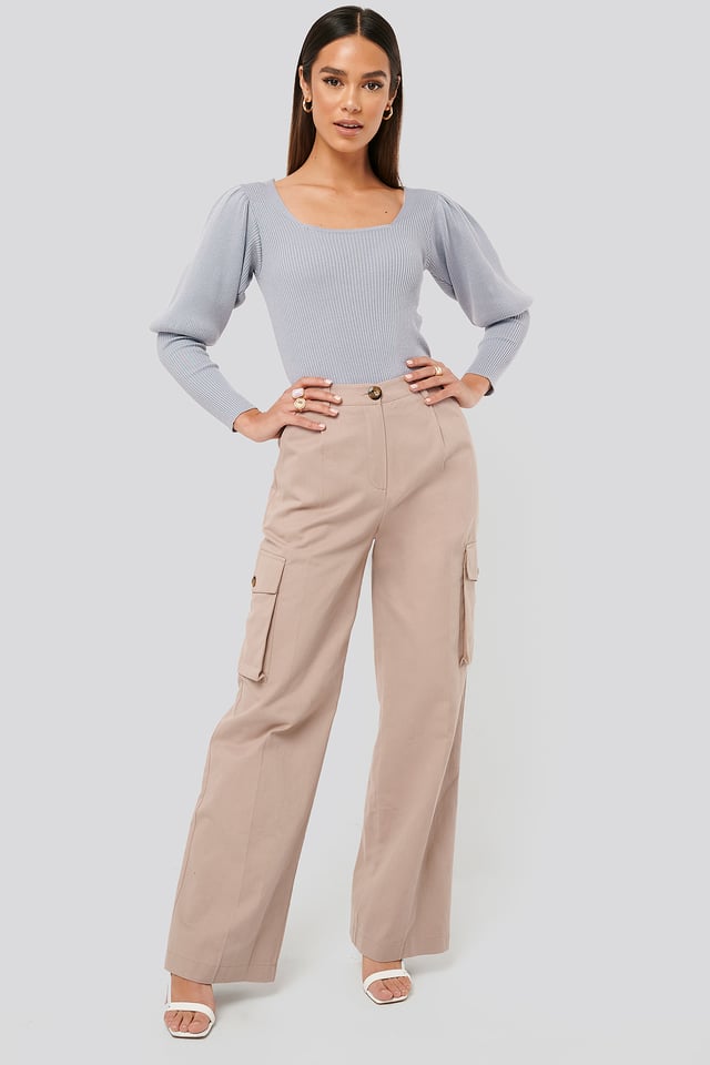 Big Pocket Cargo Pants Pale Mauve