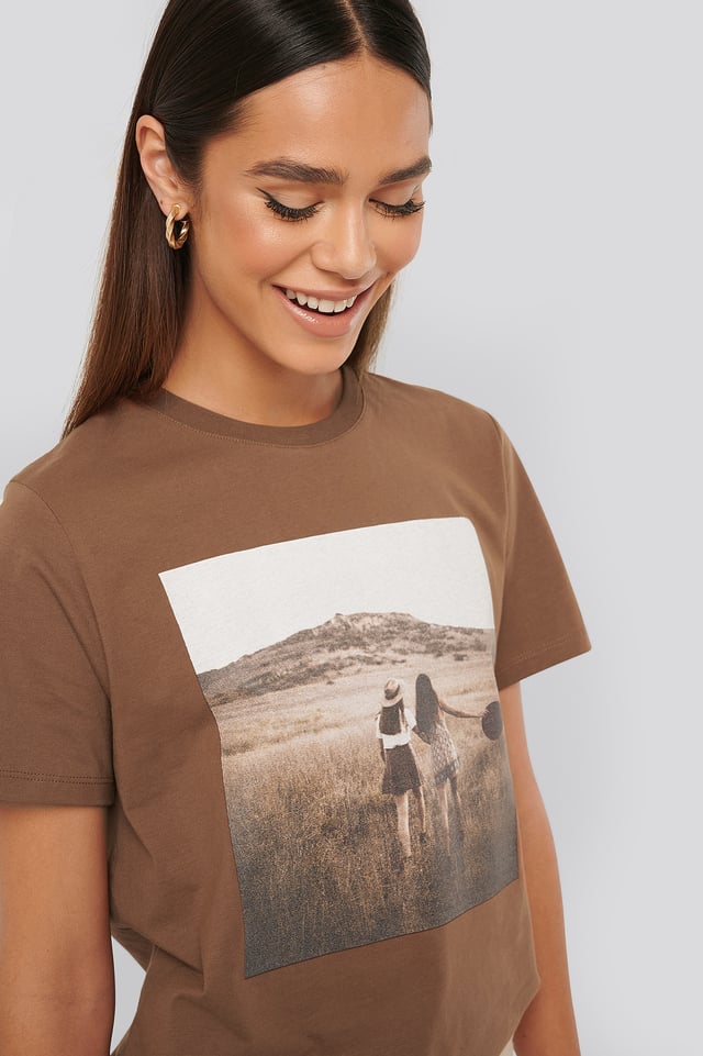 Photo Print Tee Cocoa