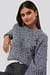 Multi Color Balloon Sleeve Knitted Sweater