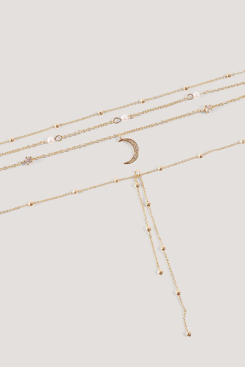 Accessoires Halsketten | Multi Pearl Moon Drop Necklaces - IL06819