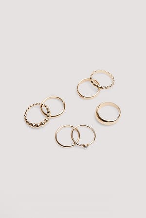 Gold Multipack Recycled Rings
