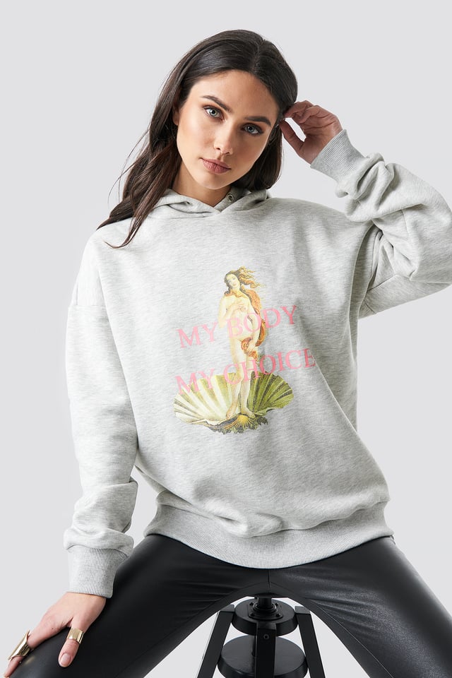 My Choice Oversized Hoodie Grey