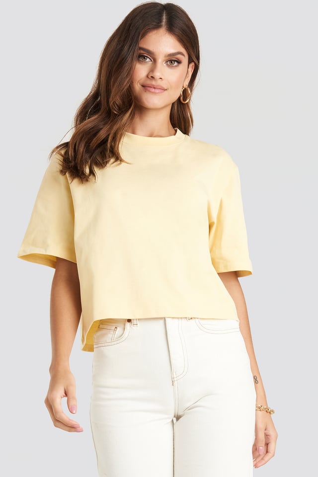 Oversized Short Tee Light Yellow