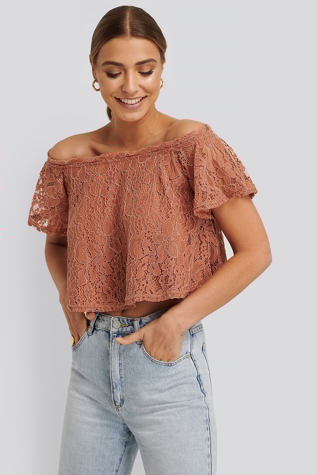 Off Shoulder-Blondetopp Rust