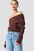 Offshoulder Folded Wide Sweater