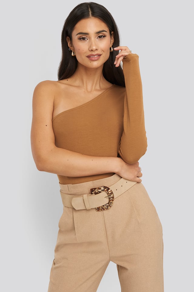 One Shoulder Body Tan