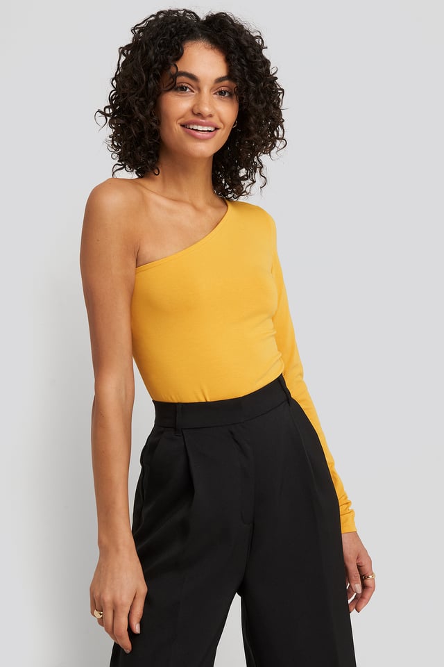 One Shoulder Body Mustard