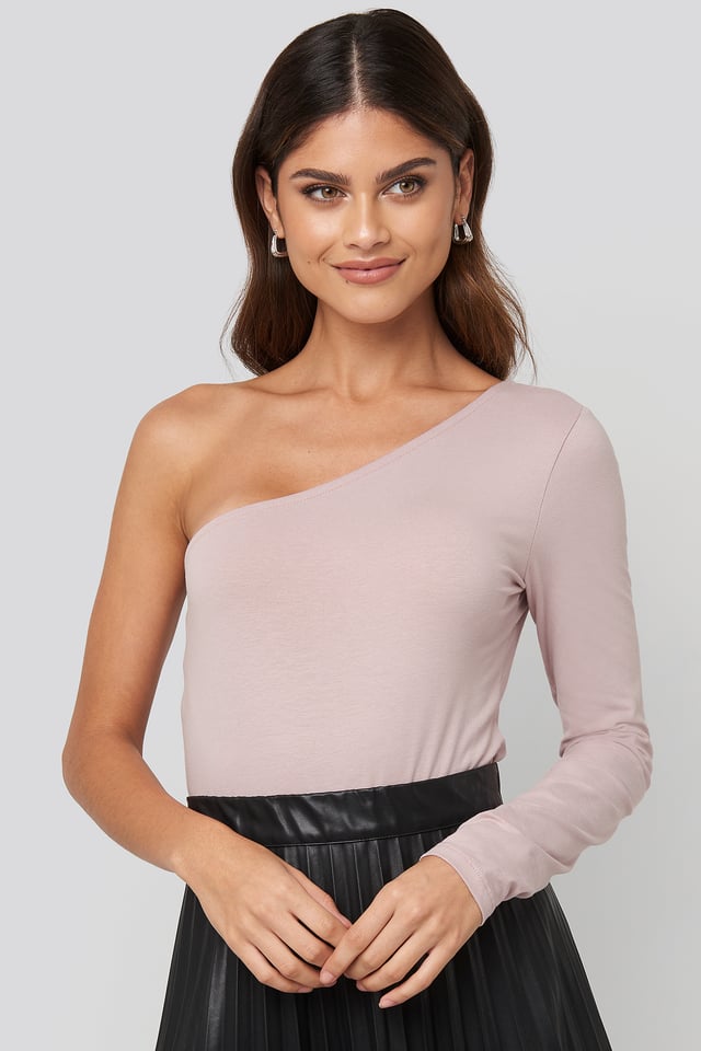 One Shoulder Body Dusty Light Pink