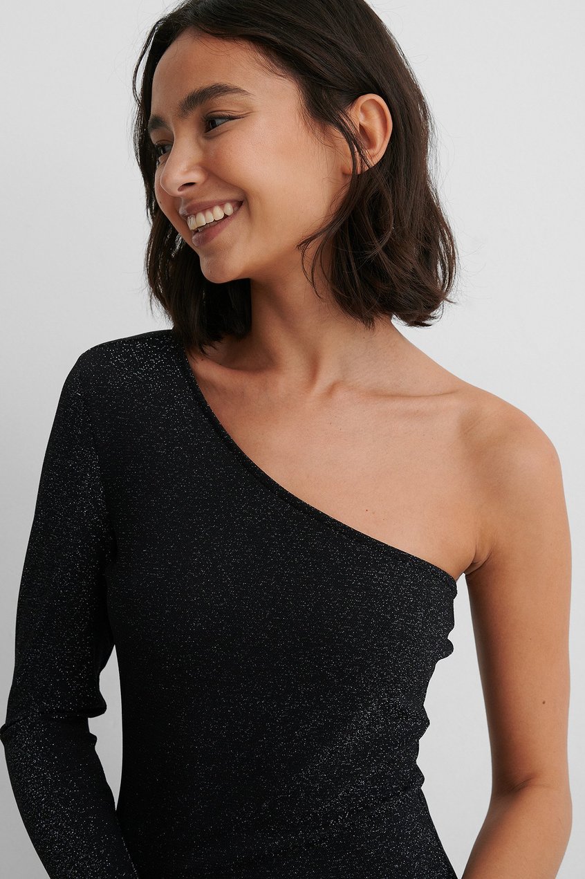 Kleider Minikleider | One Shoulder Glitter Dress - ZW55391