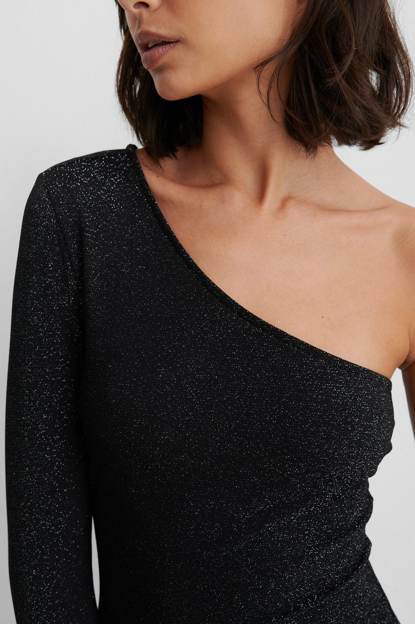 Kleider Minikleider | One Shoulder Glitter Dress - ZW55391