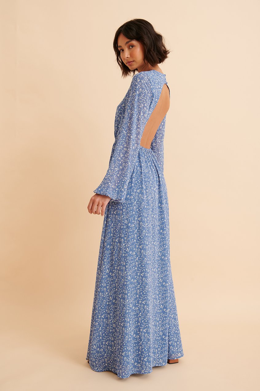 Vestidos Summer Maxi Dresses | Recycled Open Back Maxi Dress - XJ14518