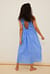 Ekologiczna sukienka midi odsłaniająca plecy