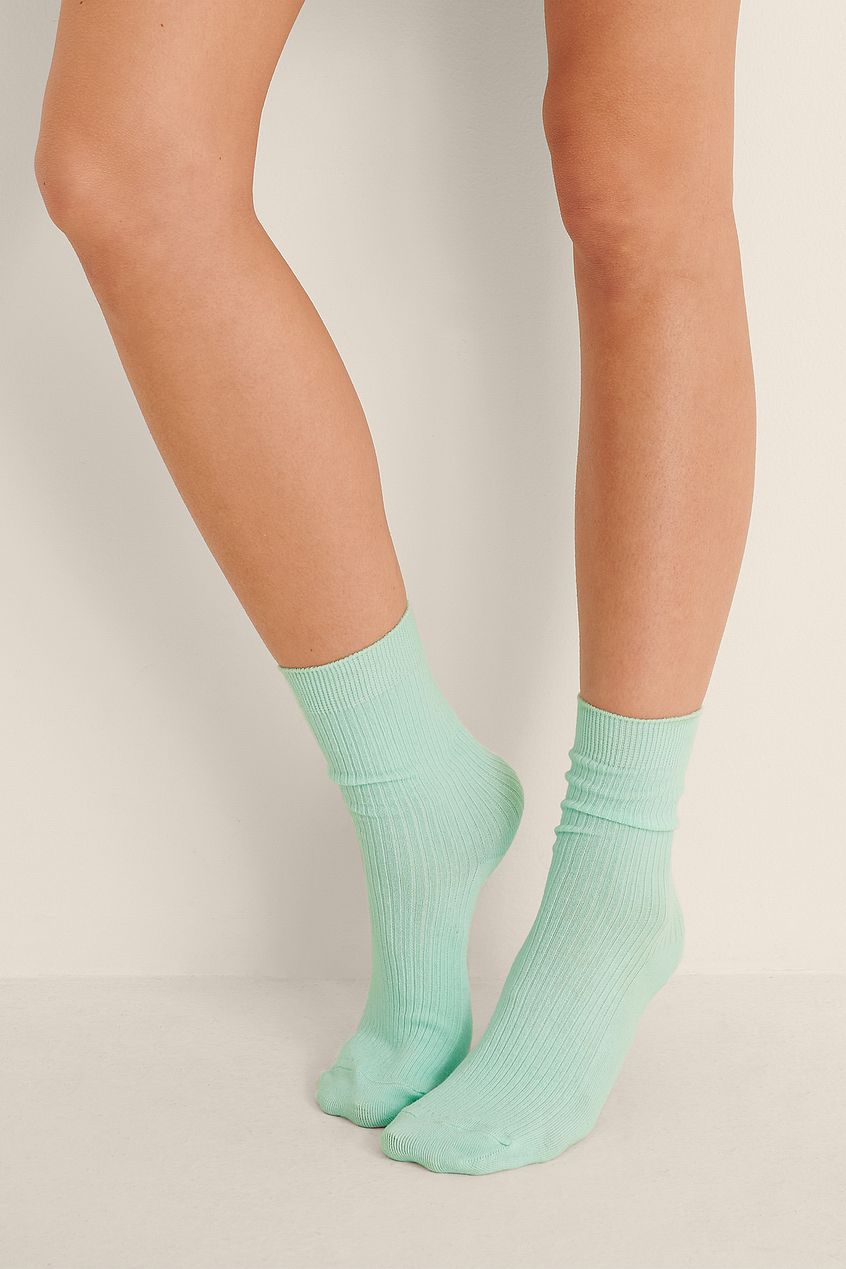 na-kd.com | Biologische geribde sokken van katoenmix, 1 paar