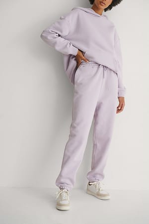 Lilac Oversized Tapered Sweatpants