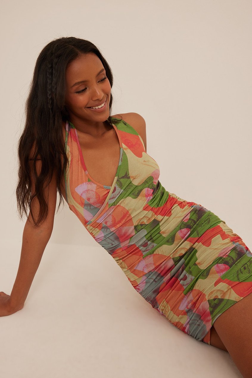 Kleider Strandkleider | Mini-Kleid mit überlappendem Neckholder - IC11623