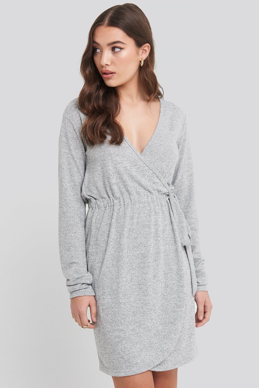 Kleider Special Prices | Overlap Light Knitted Dress - MX48046