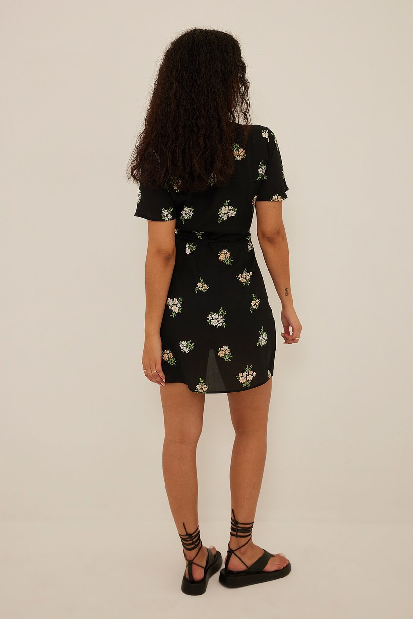 Vestidos Flower Dresses | Overlap Mini Dress - NI39572
