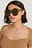 Oversized Runde Cateye-Solbriller