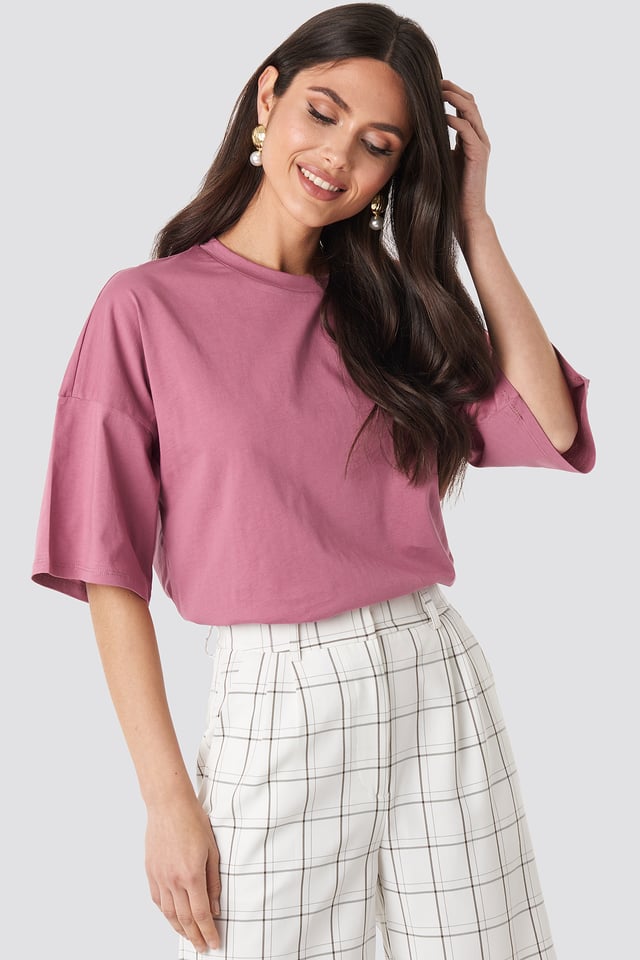 Oversized Boxy T-shirt Purple