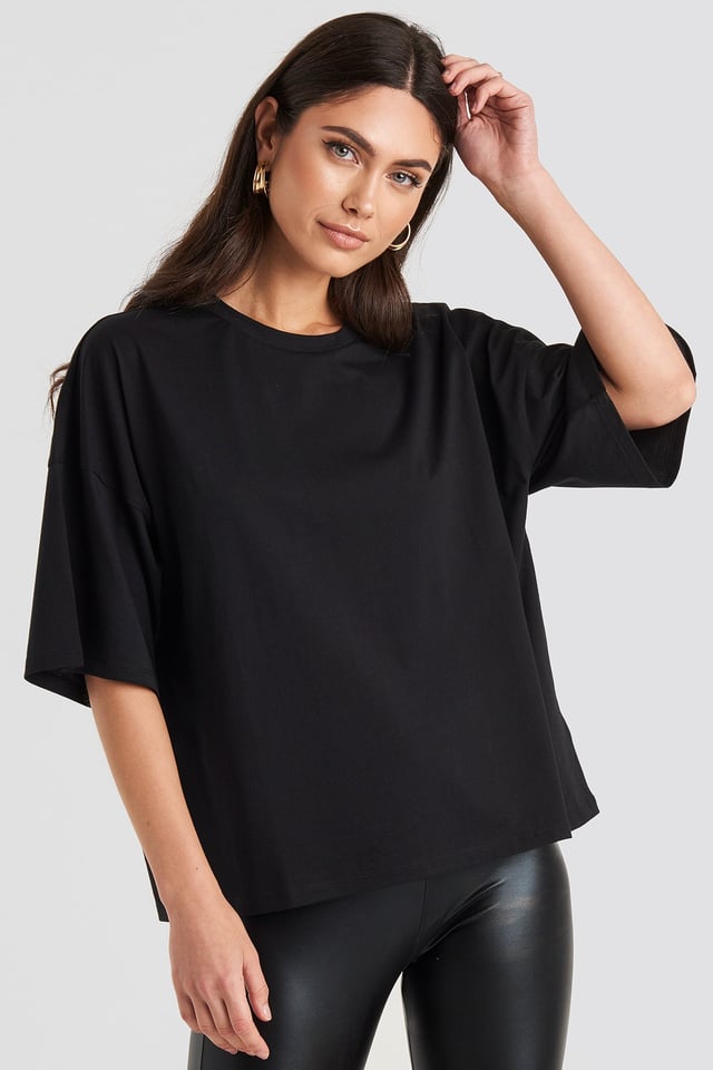 Oversized Boxy T-shirt Deep Black