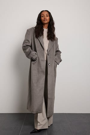 Grey Luźny płaszcz