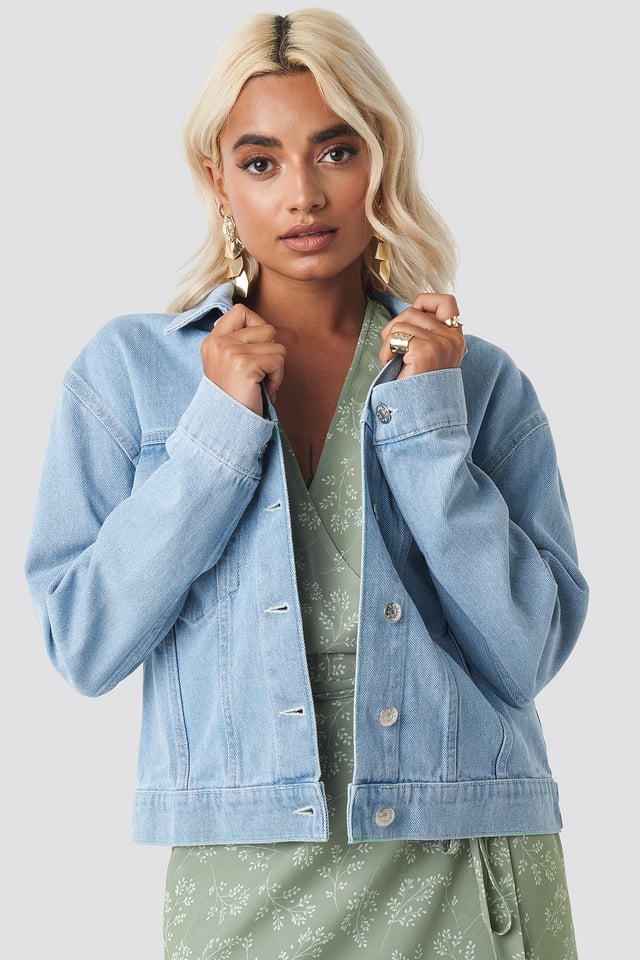 Oversized Denim Jacket Light Blue