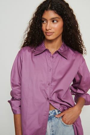 Lilac Baumwolle hemd