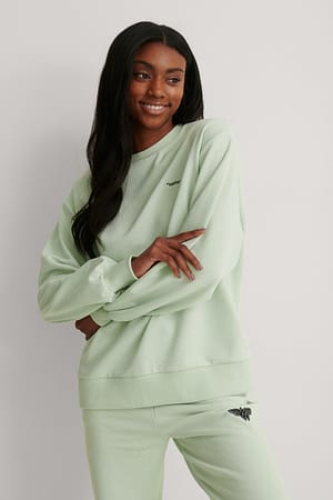 Light Green Quotes Wonder Woman Oversized Sweater