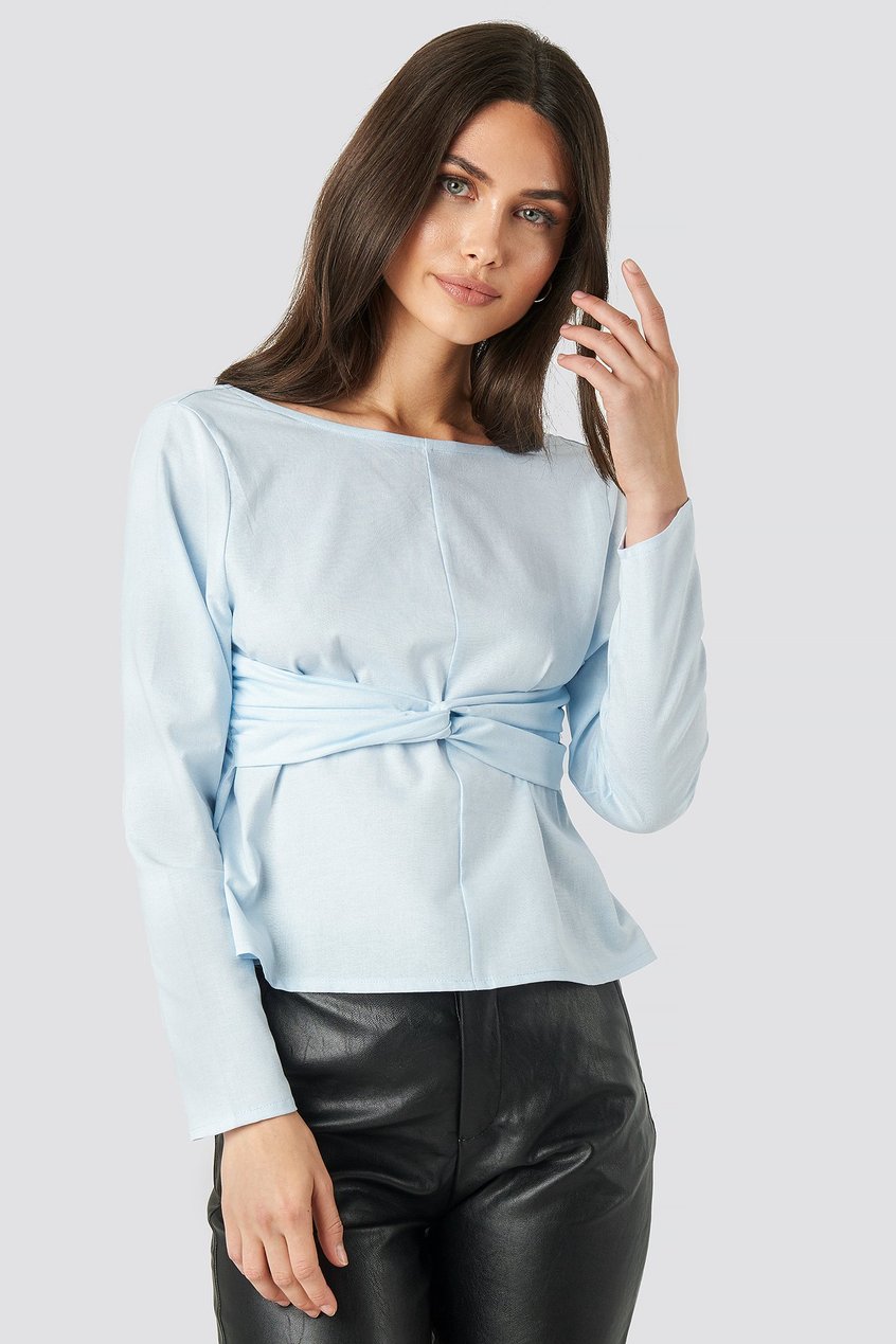 Chemises | Blouses Shirts & Blouses | Oxford Long Sleeve Shirt With Open Back - FH28568