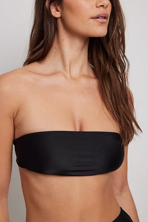 Black Padded Bandeau Bikini Top