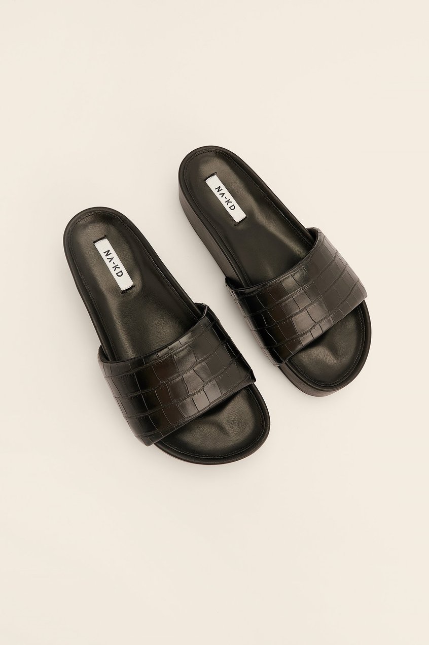 Chaussures Sandales | Sandales Rembourrées À Sangles Et Bouts Carrés - GA57317