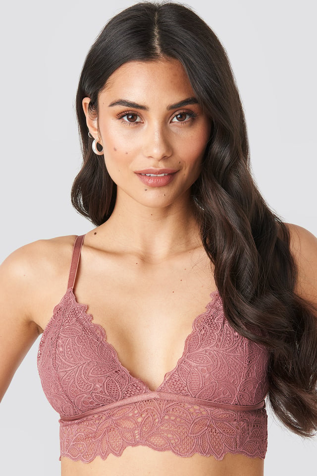 Paisley Lace Bra Dusty Rose