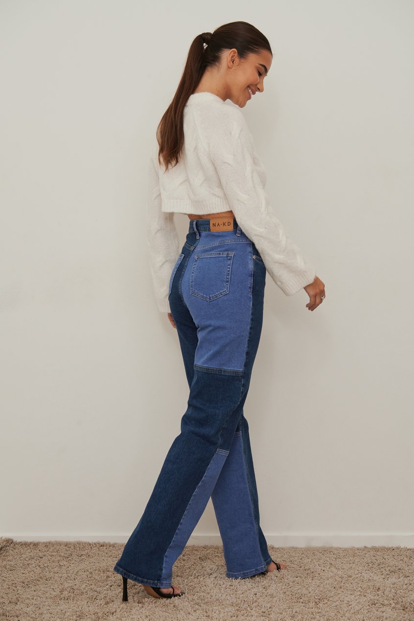Jeans High Waisted Jeans | Organische gerade geschnittene Jeans - TH37367