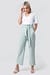 Paper Waist Striped Trousers