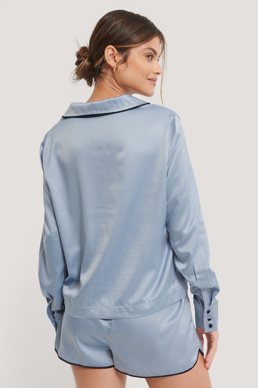 Lencería Pyjamas | Piping Detail Night Shirt - NK90640