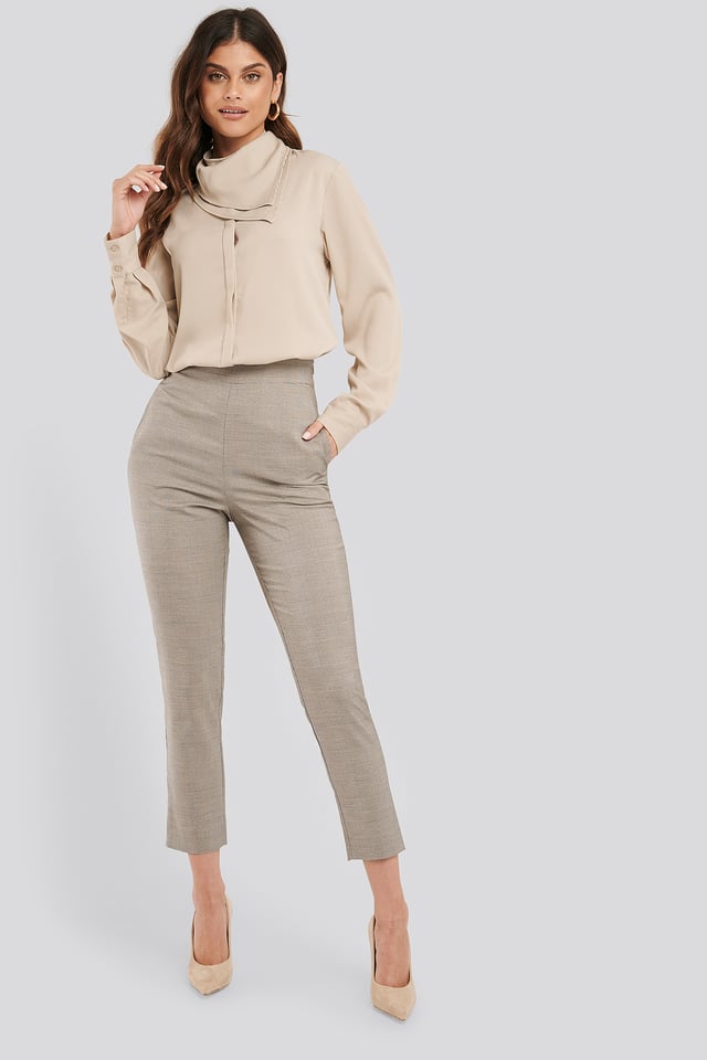 Plaid Suit Pants Check