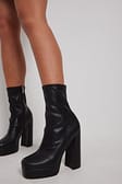 Black Platform High Heel Boots