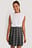 Pleated Mini Check Skirt