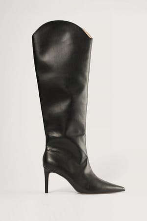 Pointy Shaft Boots Black | NA-KD