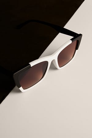 Black/White Gafas de sol bicolor con punta