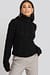 Polo Neck Cable Knitted Sweater