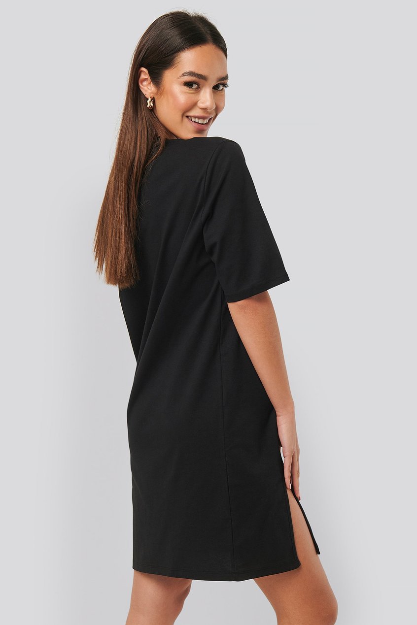 Kleider Alltagskleider | Printed Side Slit Tee Dress - LD35283