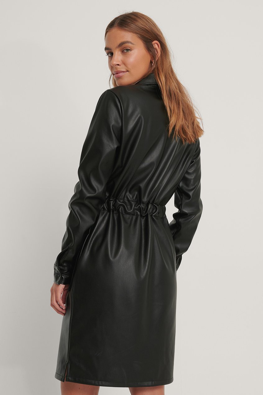 Robes Collections des influenceuses | Robe Faux Cuir - YS18528