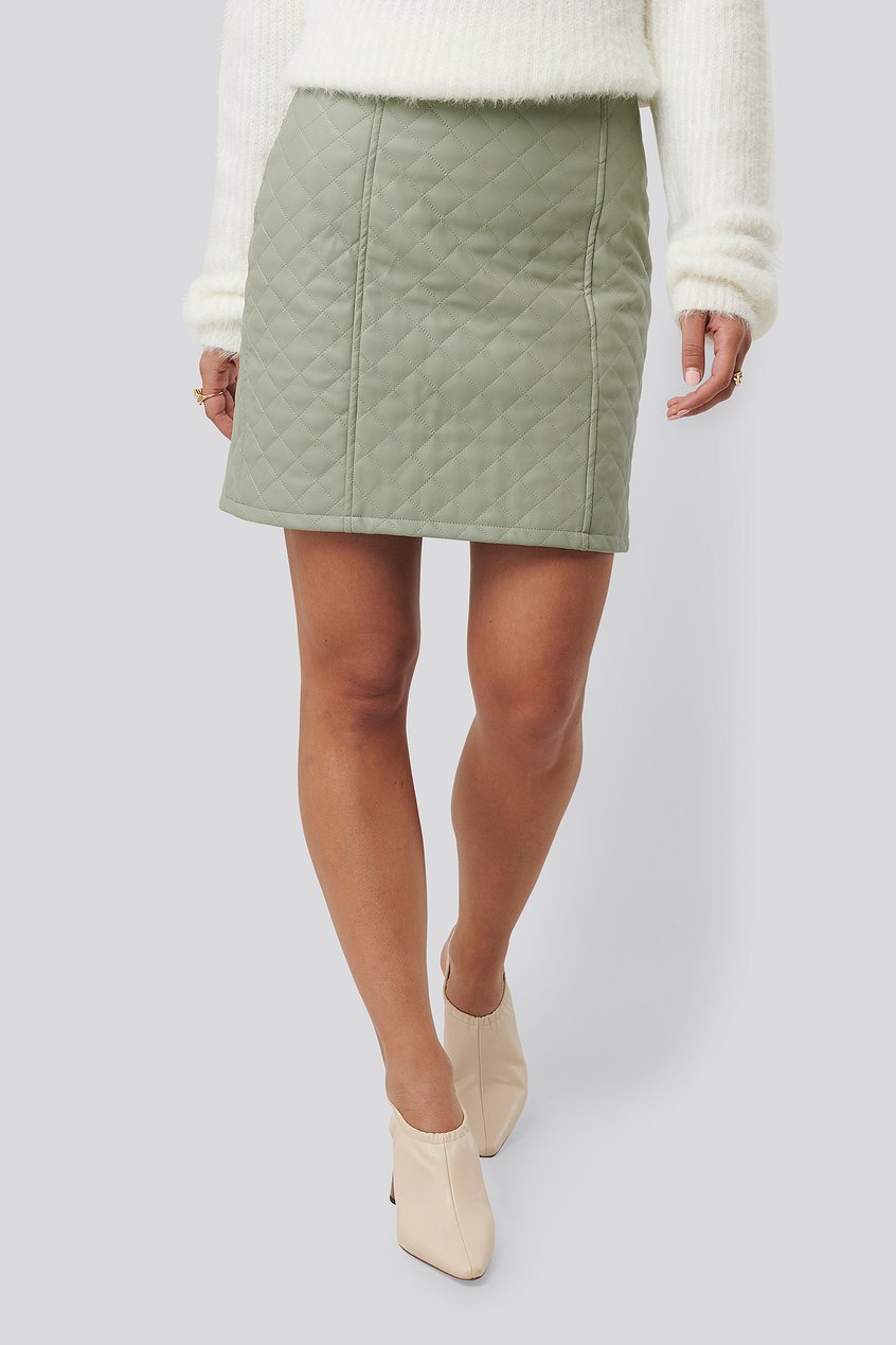 Röcke A-Linienröcke | Quilted PU Skirt - BT12240