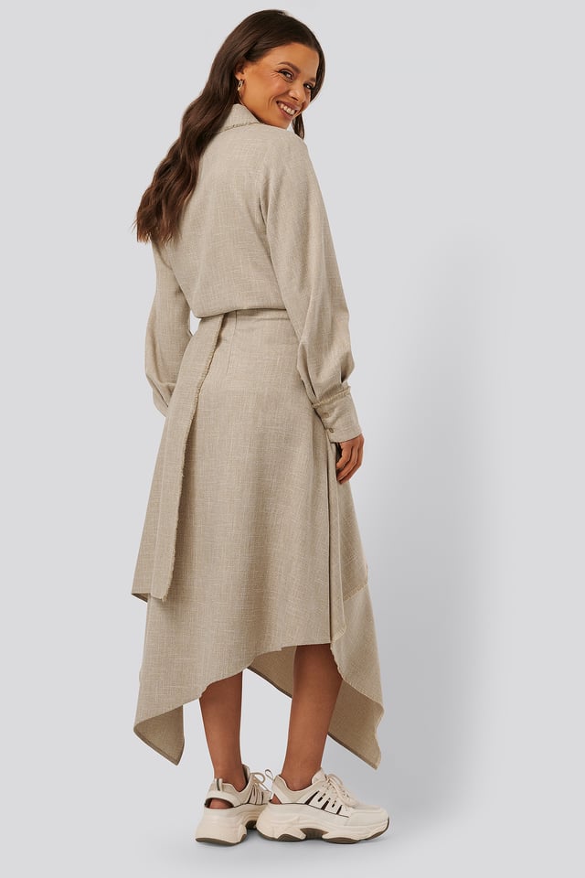 Epäsymmetrinen Hame Beige