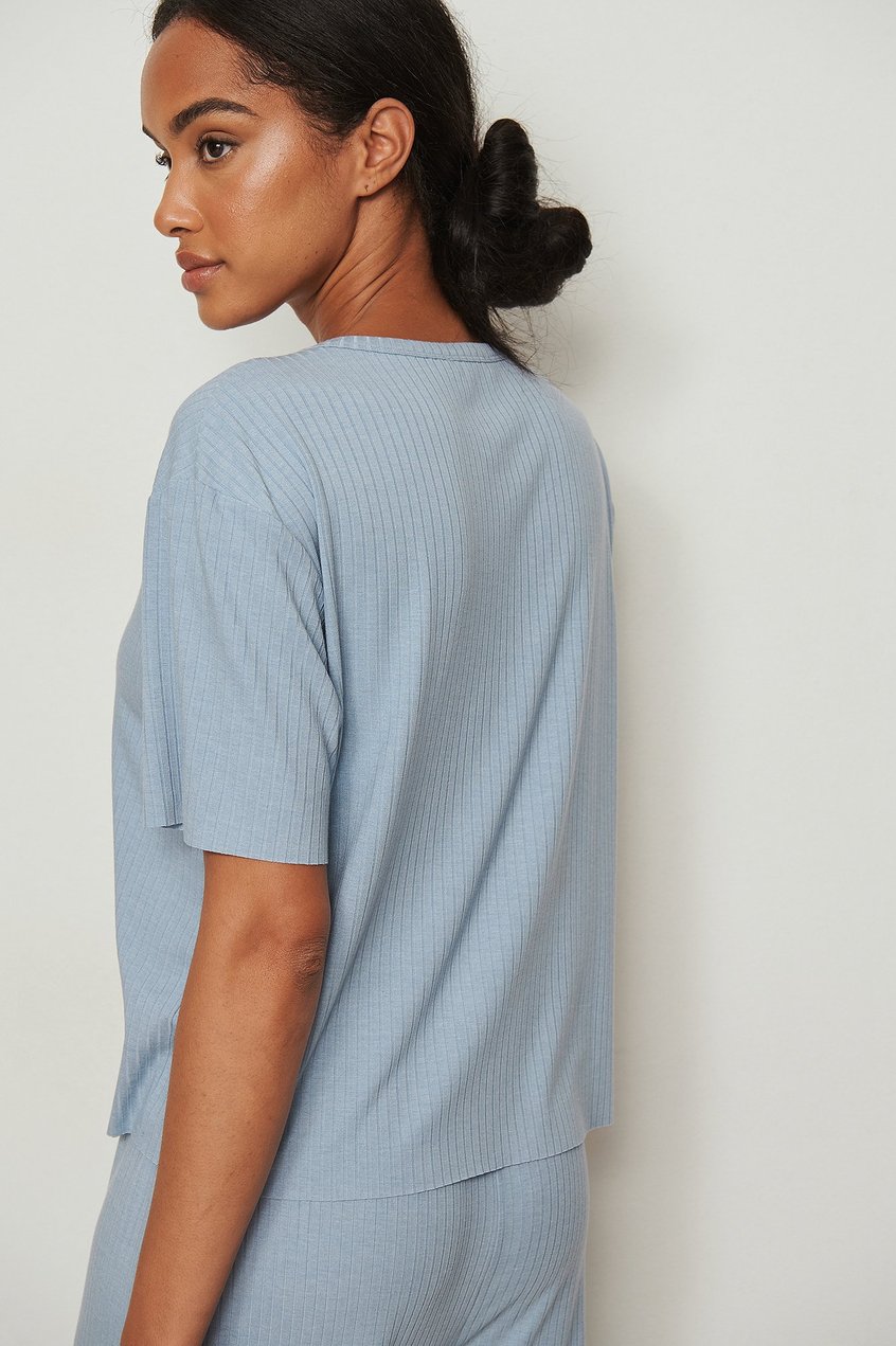 Reborn Collection Comfy Tops | Camiseta reciclada acanalada con bordes sin coser - AT00748