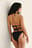 Figi od bikini z cienkimi ramiączkami i ozdobnym kółkiem, z odzysku