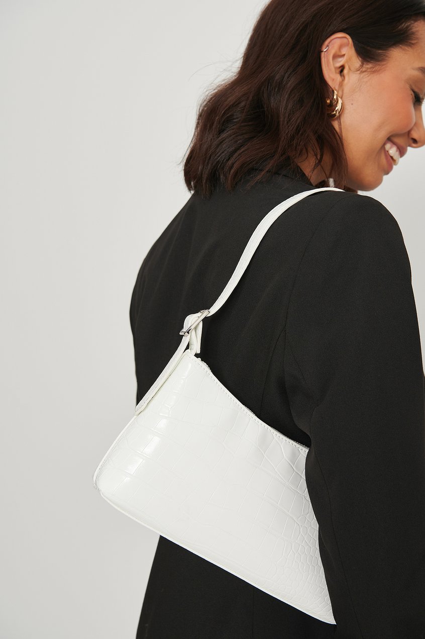 Taschen Handtaschen | Baguette-Tasche aus Recyclingmaterial in Krokodilleder-Optik - XX17100