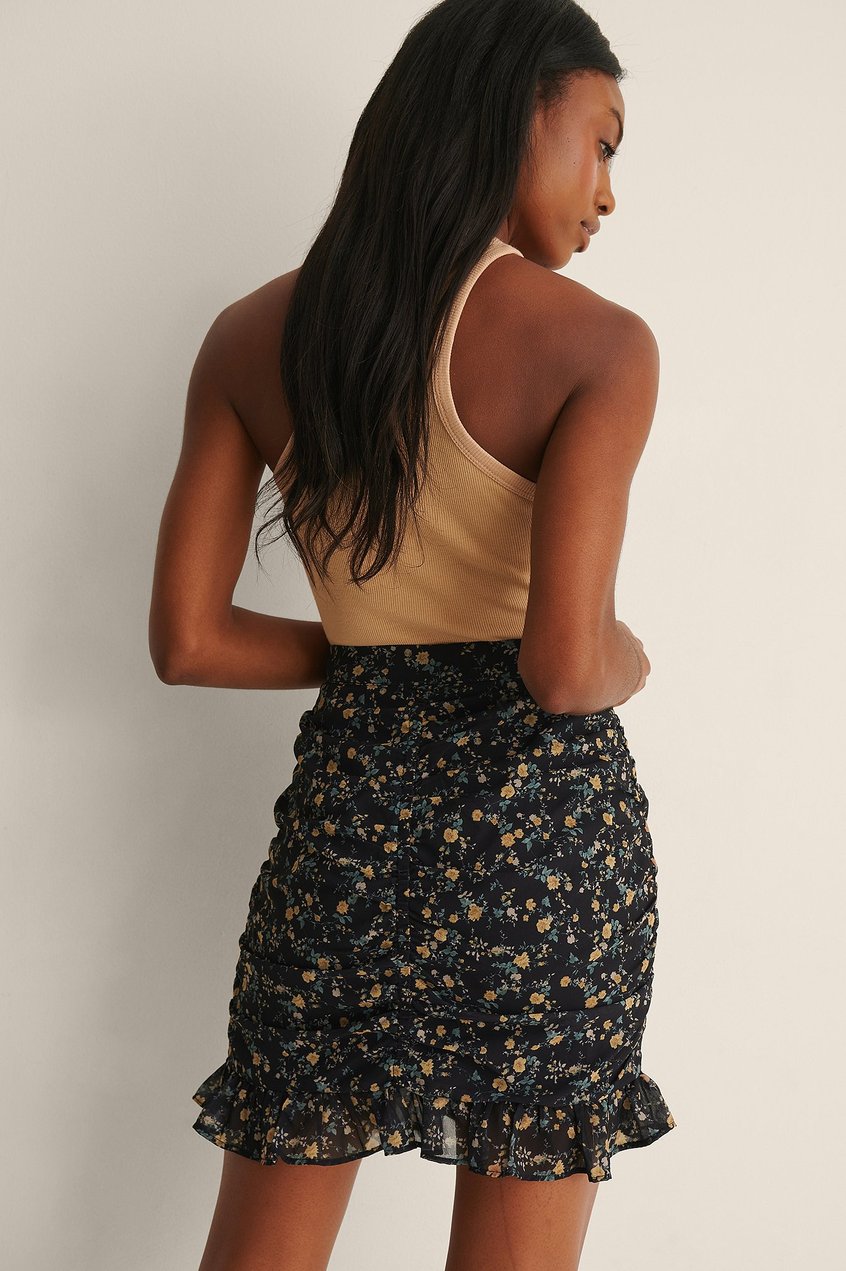 Faldas Summer Skirts | Minifalda Drapeada Transparente Reciclada - RS13615