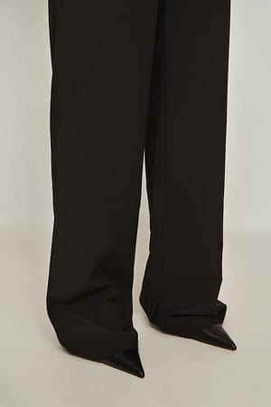 Recycled Elastic Waist Pants Black | NA-KD